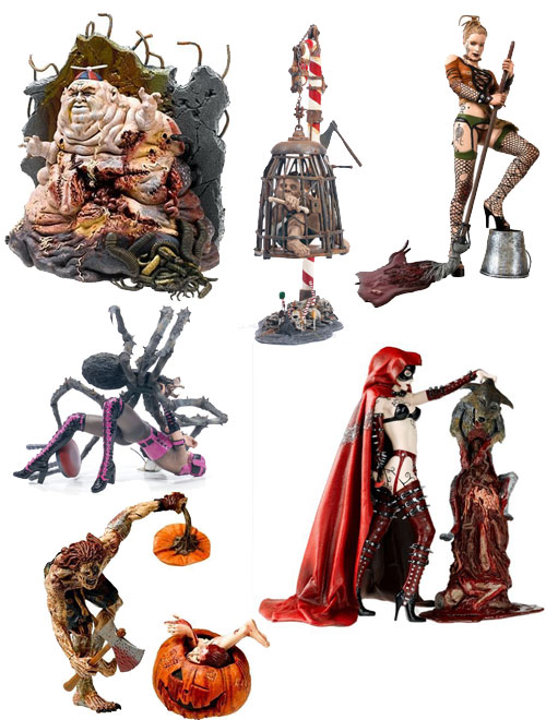Oasis Collectibles Inc. - Monsters Twisted Fairy-Tales - Humpty Dumpty, Red Riding Hood, Miss Muffet, Gretel, Hansel, Peter Pumpkin Eater